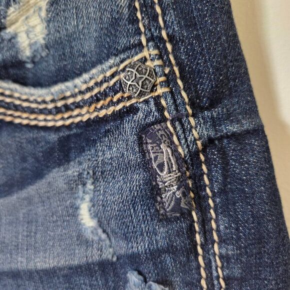 LIKE NEW SILVER JEANS SUKI HIGH SHORTS SIZE 31 W - Picture 10 of 16